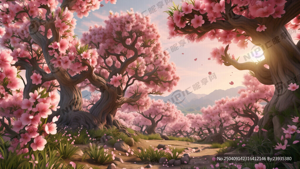 大桃树动画版 开满了桃花