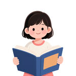 看书小女孩