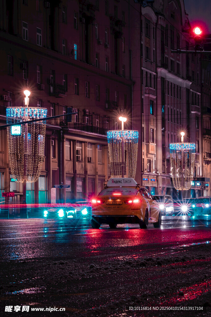 夜晚出租车