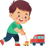 孩子玩具角色扮演免抠图电动车