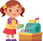 孩子玩具角色扮演免抠图 