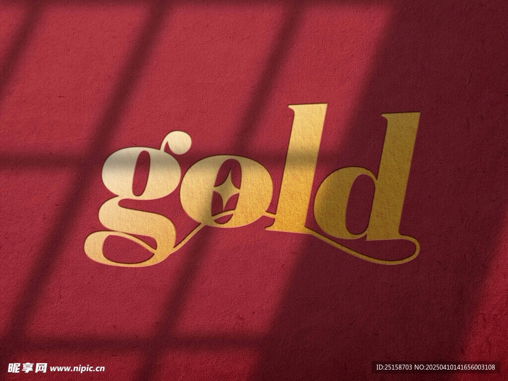 金色logo图案样机