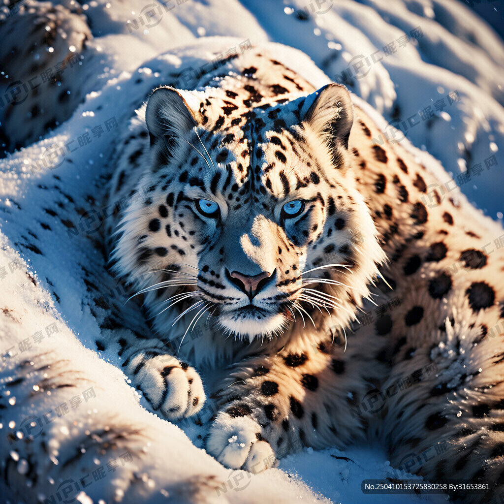 雪豹皮毛花纹图案