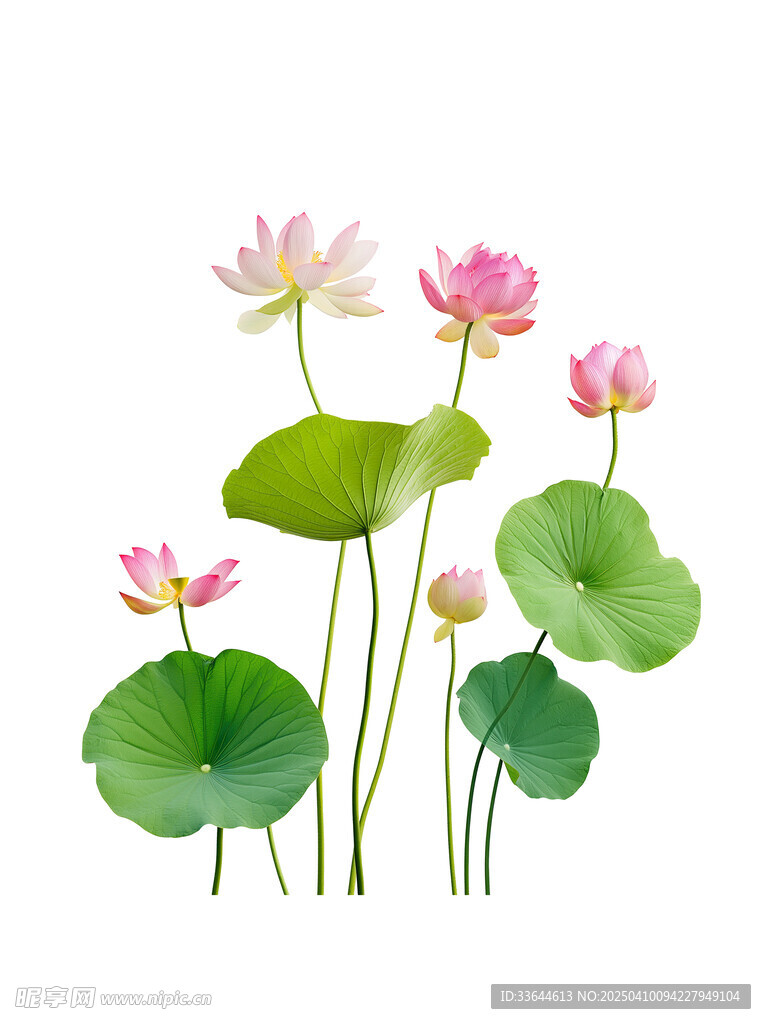 荷花荷叶免抠图素材