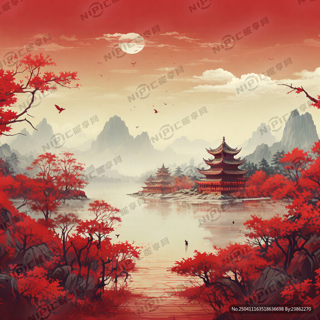 红色背景