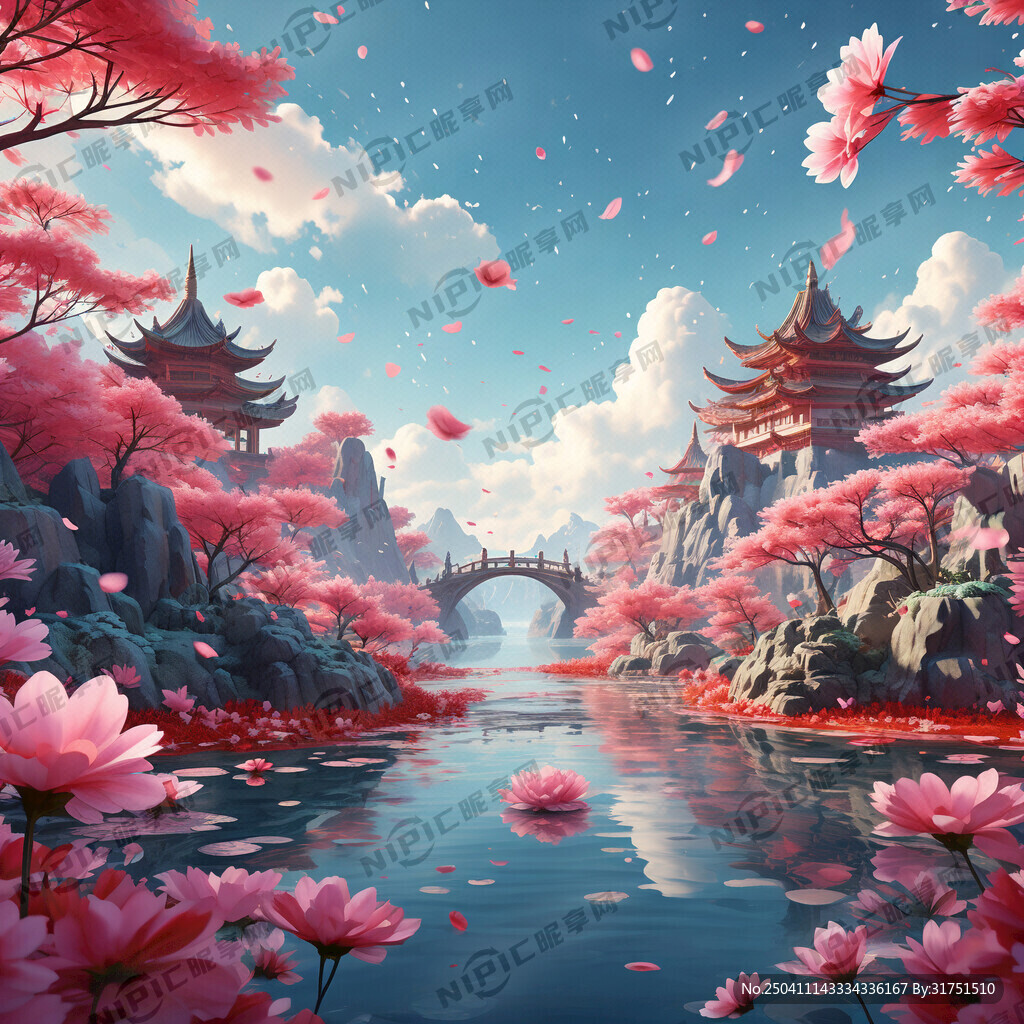 游戏梦幻唯美新中式风景 超高清