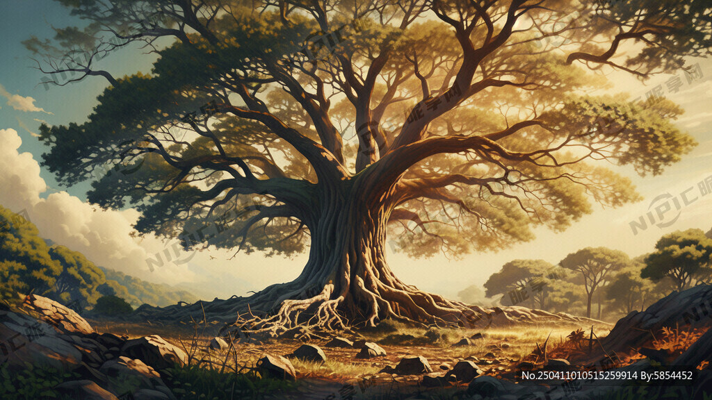 大树逐渐枯萎的动态图