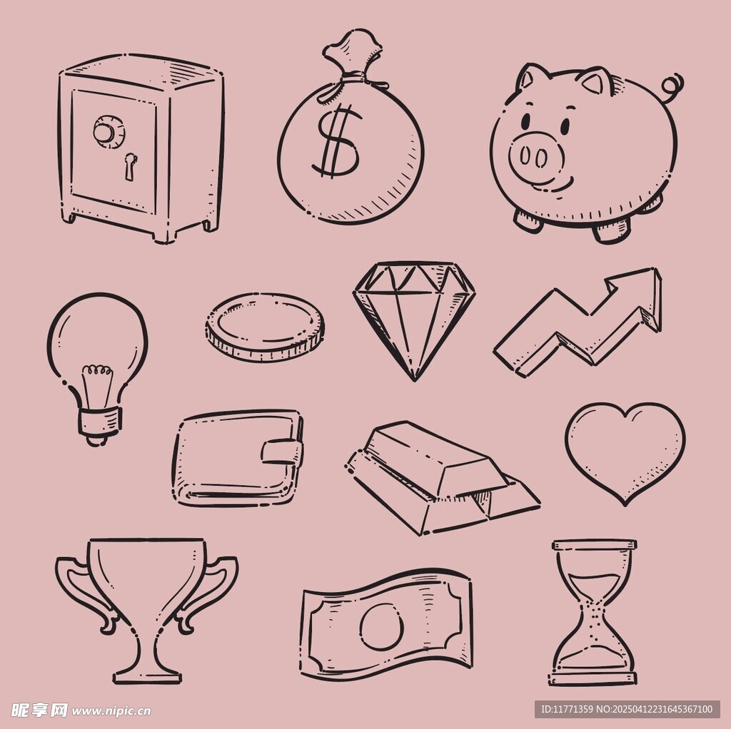 金融元素插画