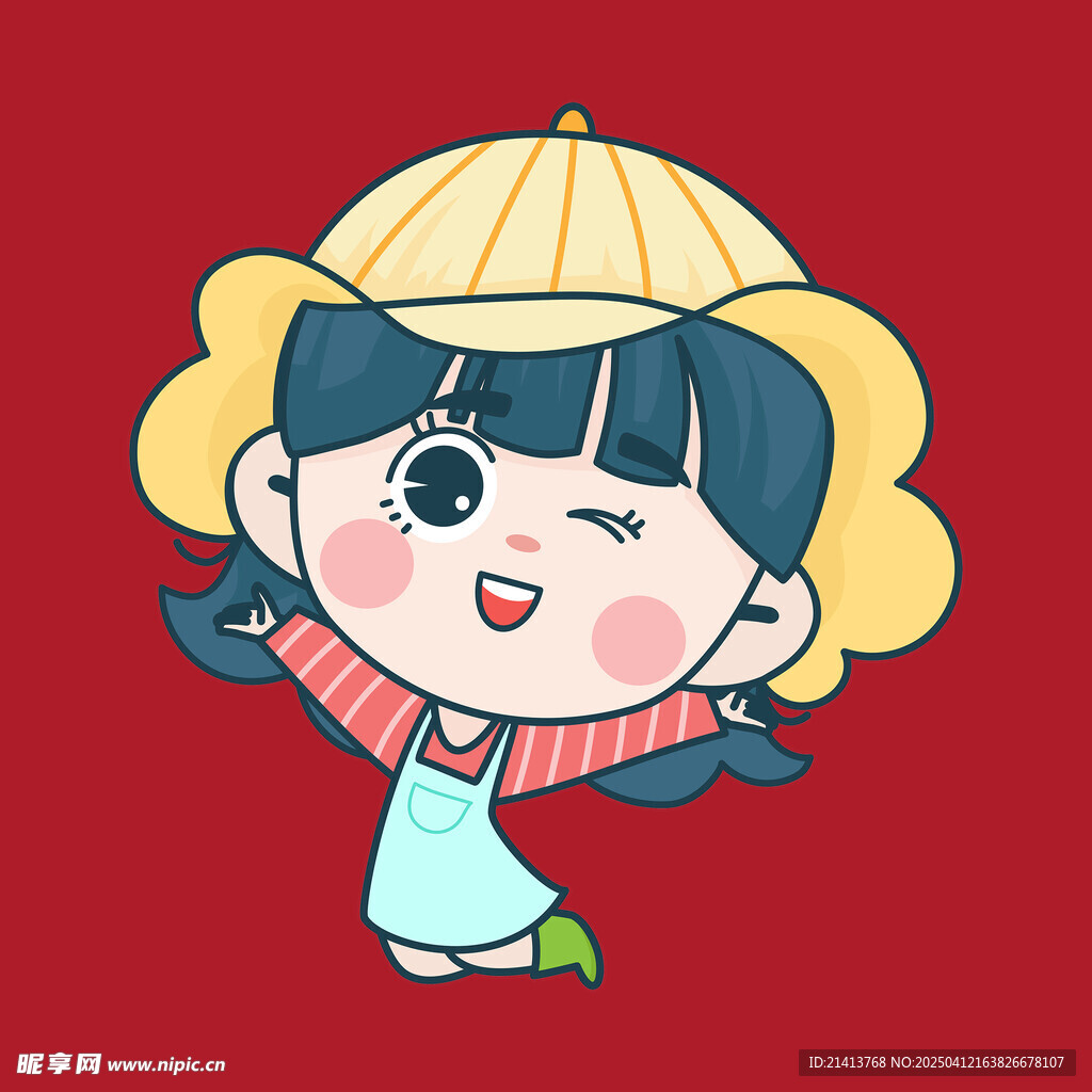 开心欢呼女孩