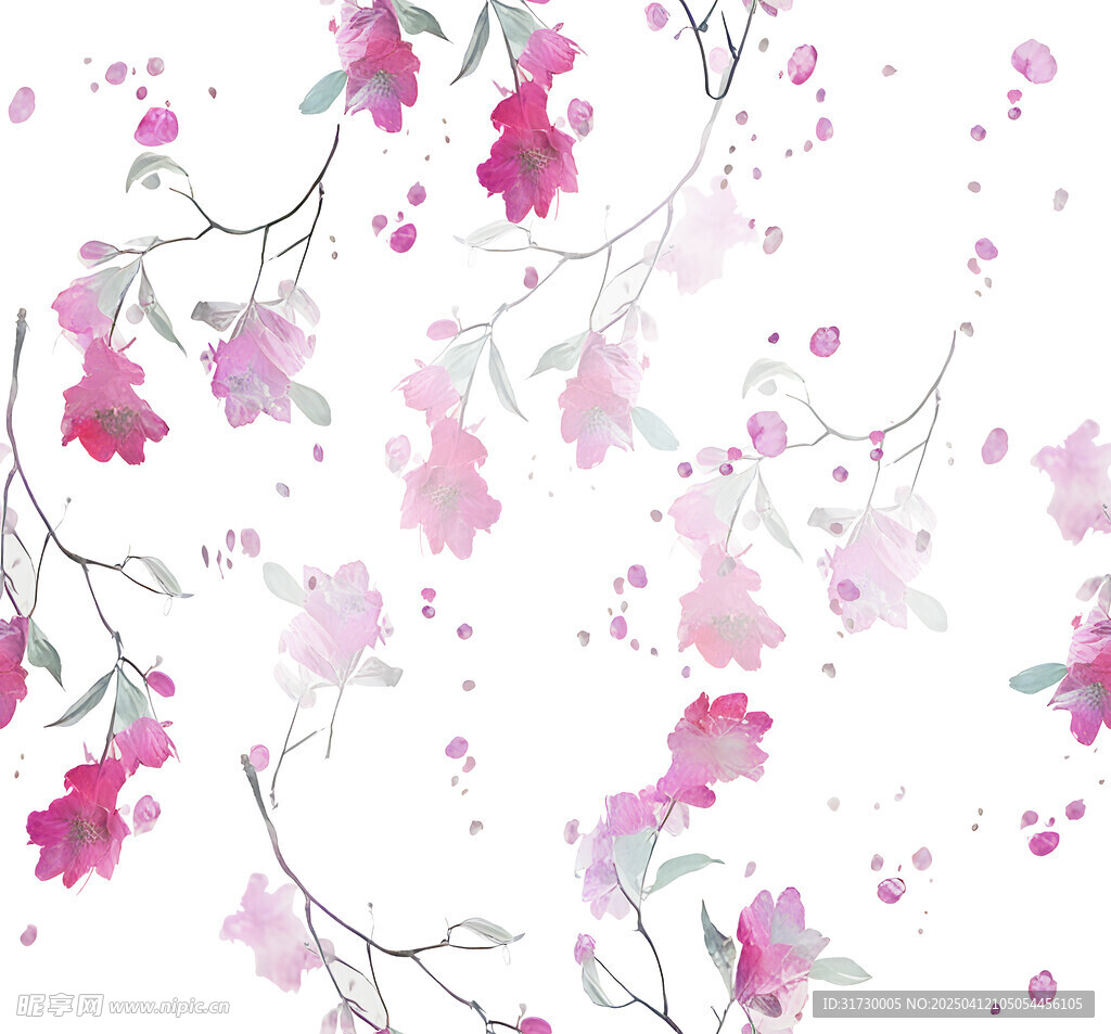 水彩花  数码 小碎花 小花 