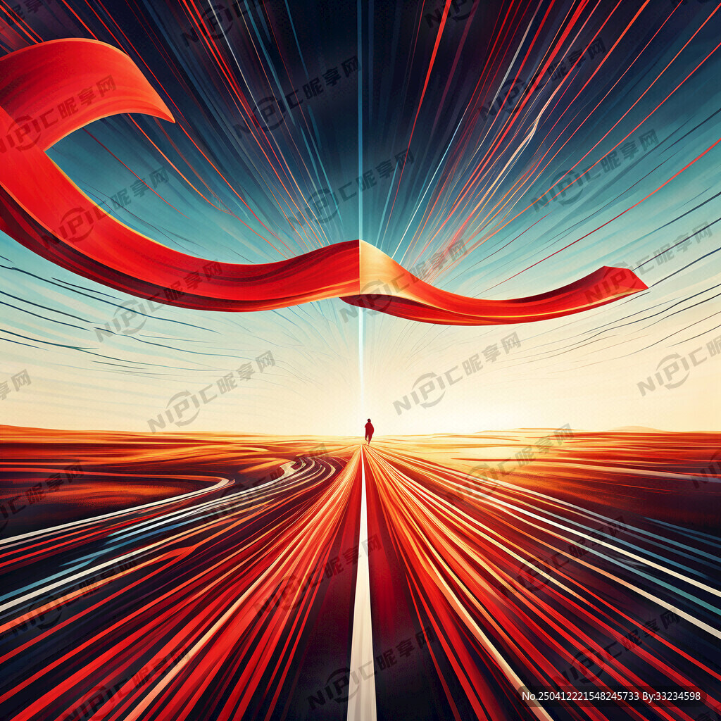 二维图设计 画面下面是抽象道路