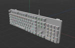 机械键盘C4D建模模型