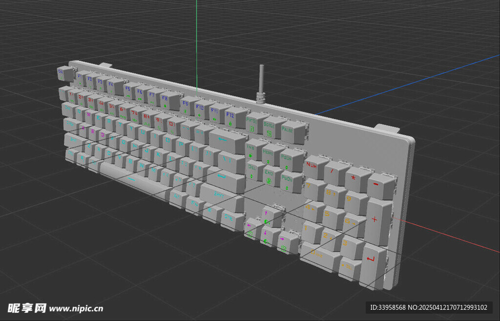 机械键盘C4D建模模型
