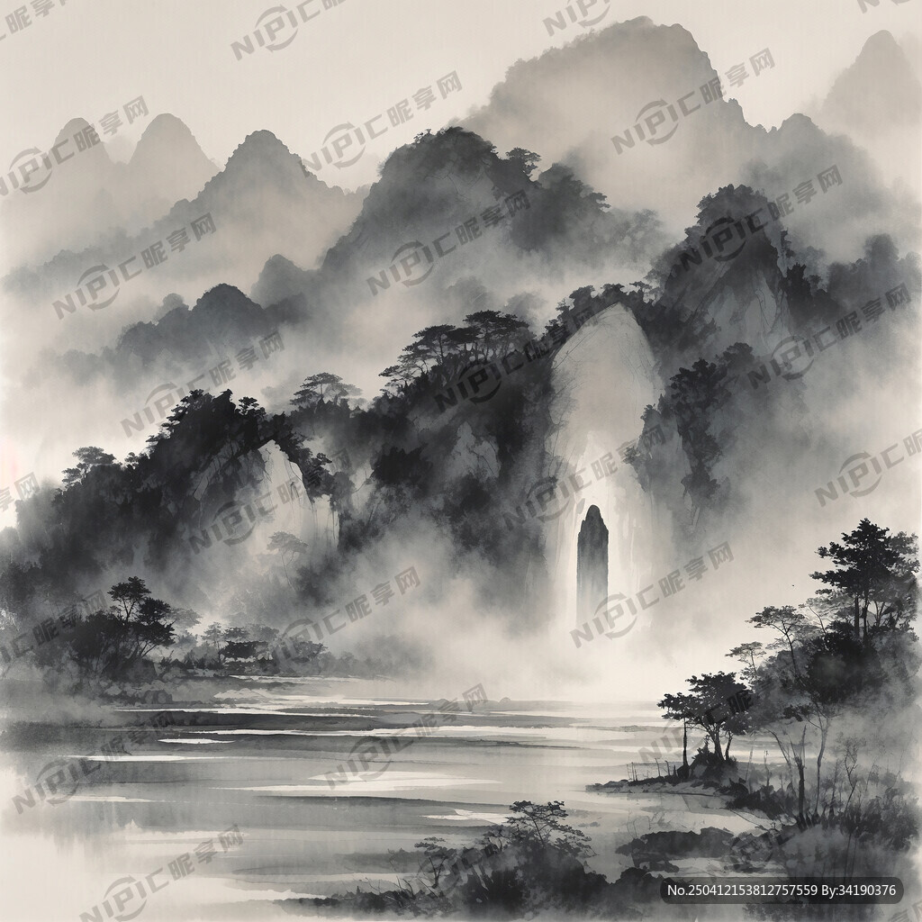 石屏异龙湖国潮画