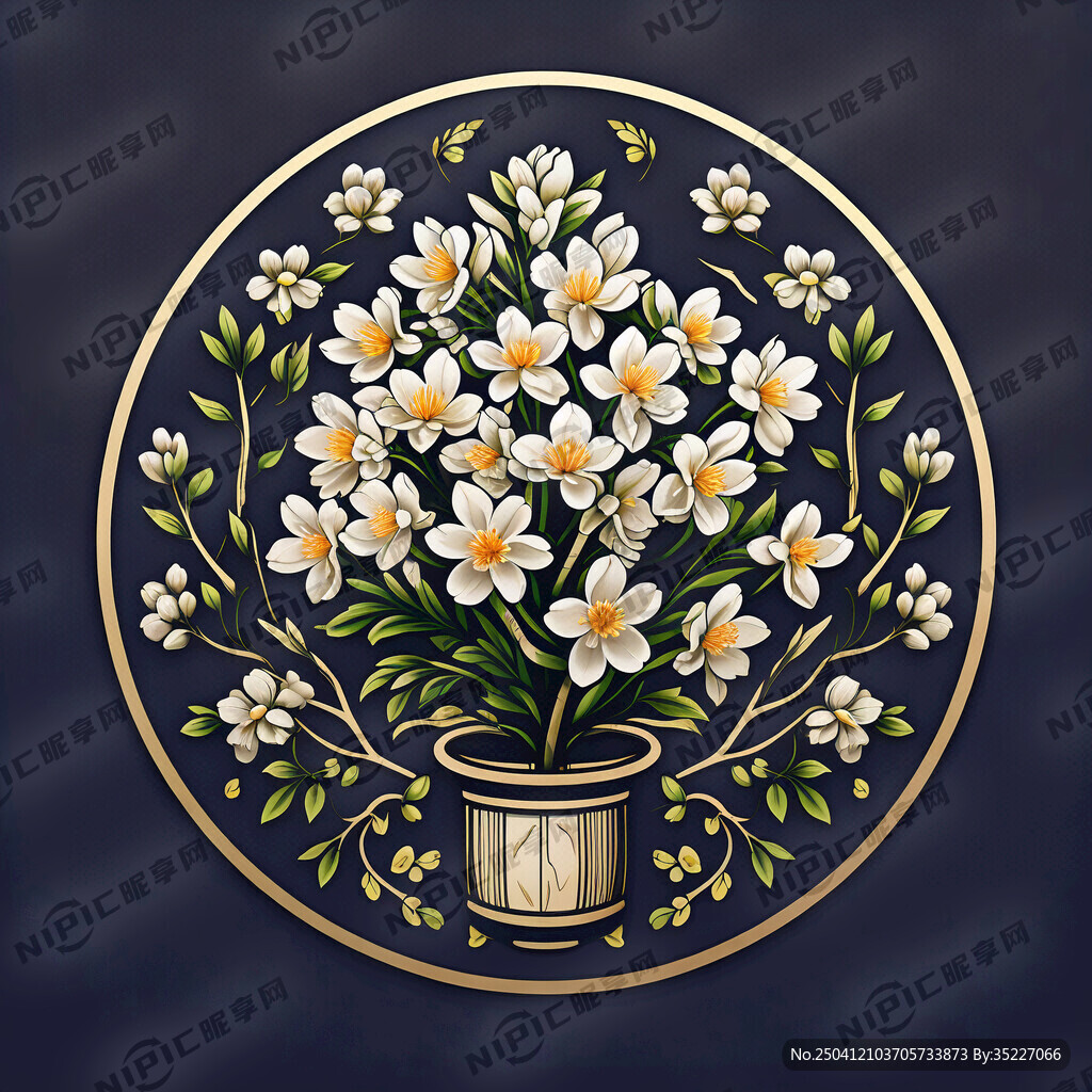 槐花 槐花节 设计徽标 精品