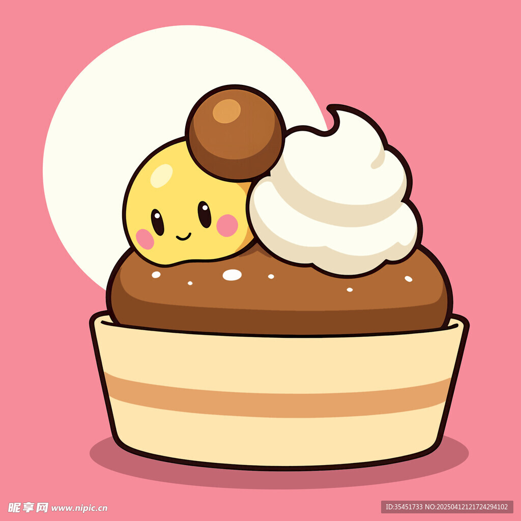 手绘卡通创意冰淇淋