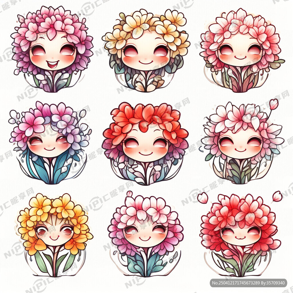 小花卡通图案