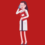 手绘教师人物