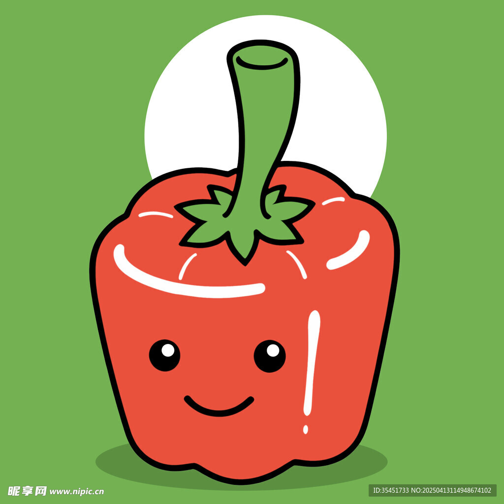 手绘卡通创意红椒