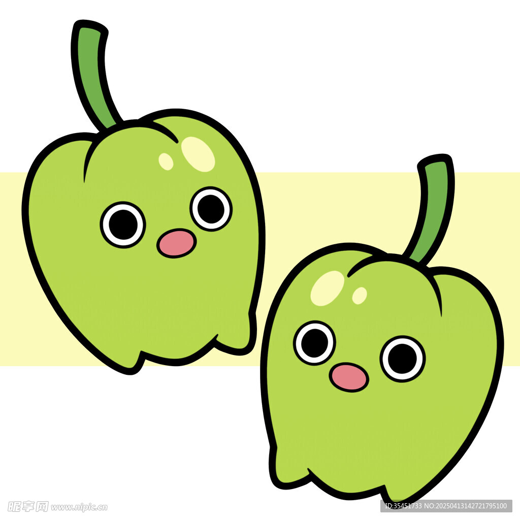 手绘卡通创意青椒