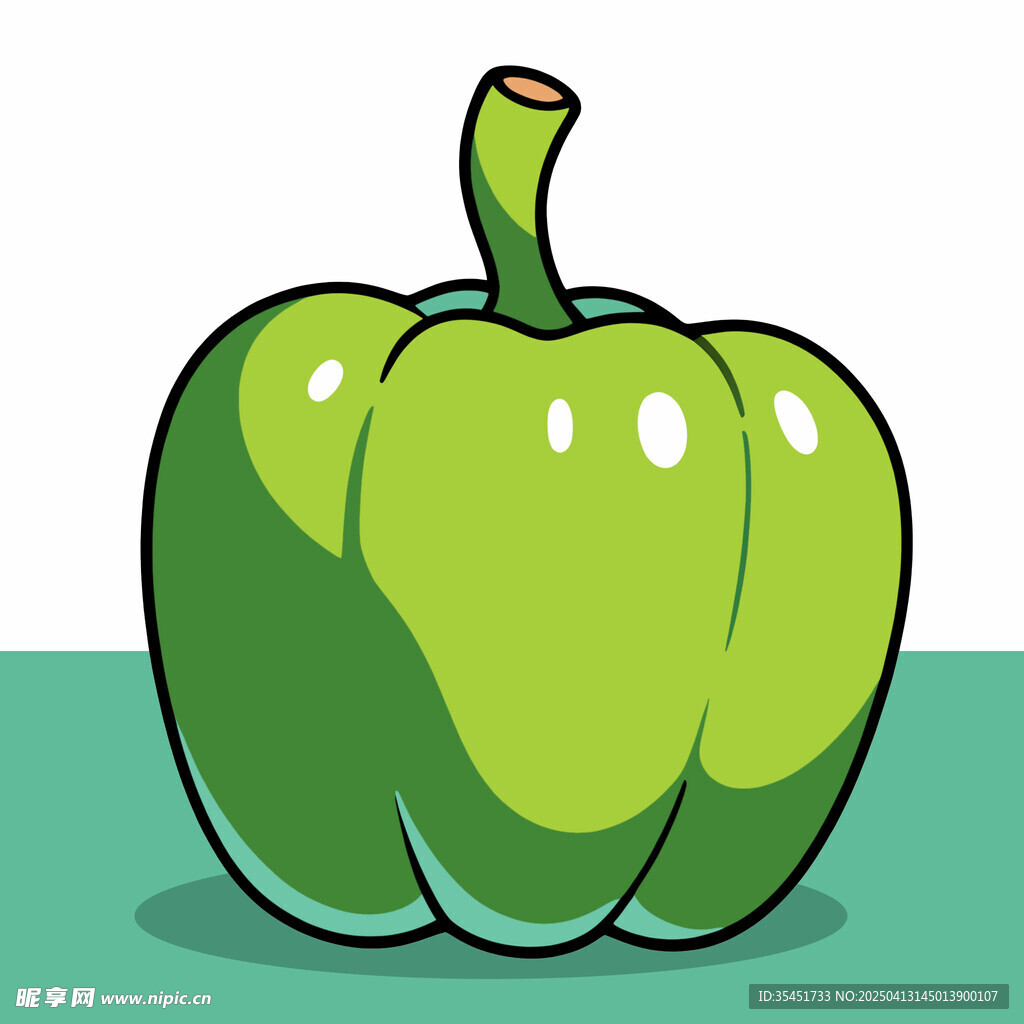手绘卡通创意青椒
