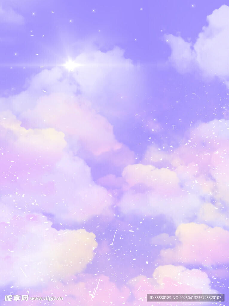 浪漫云彩星空背景