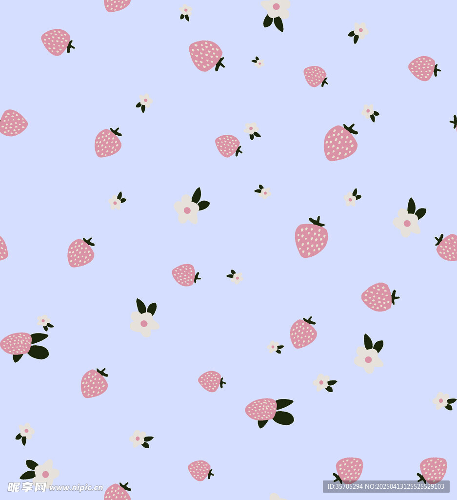 草莓碎花 