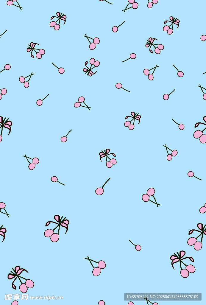 樱桃碎花