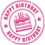 生日蛋糕主题印章图案