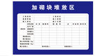 加砌块堆放区责任人公示牌