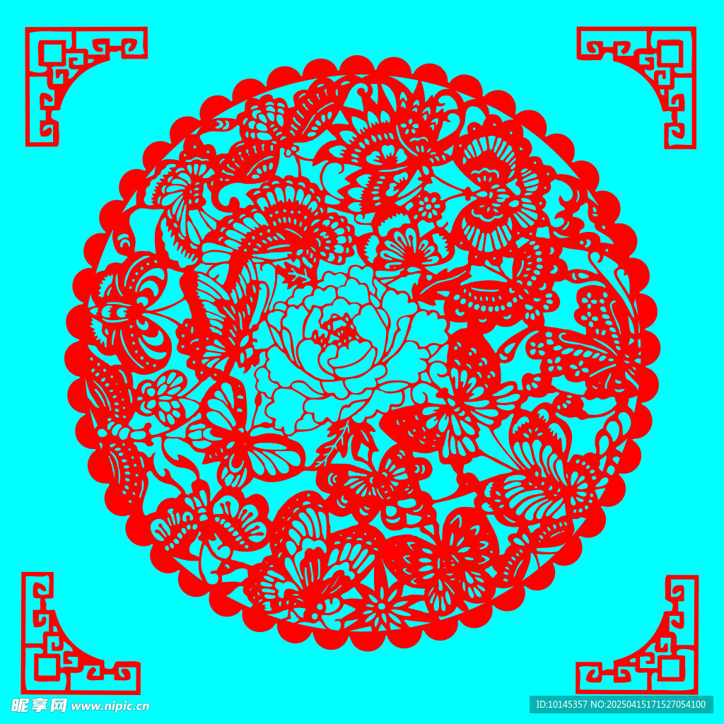 蝶恋花剪纸
