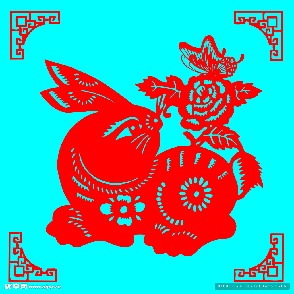 兔子剪纸