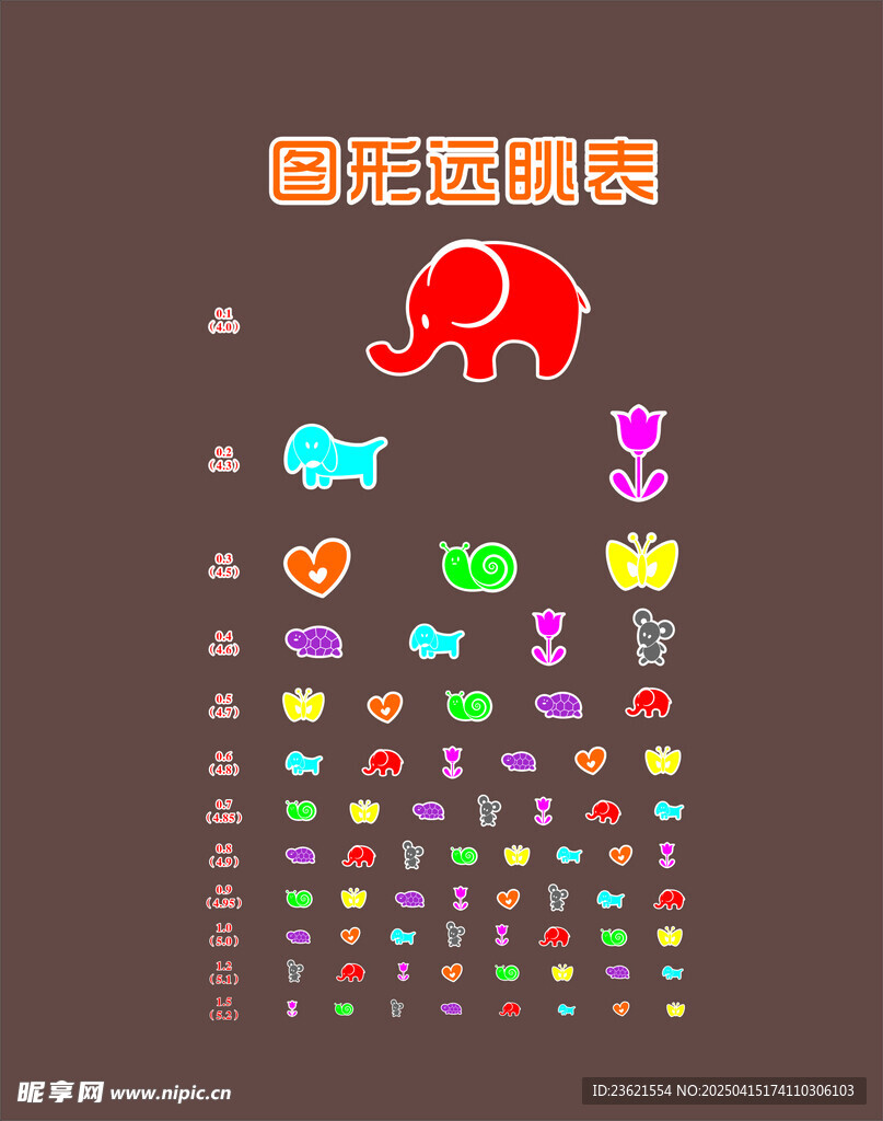 动物视力测试表