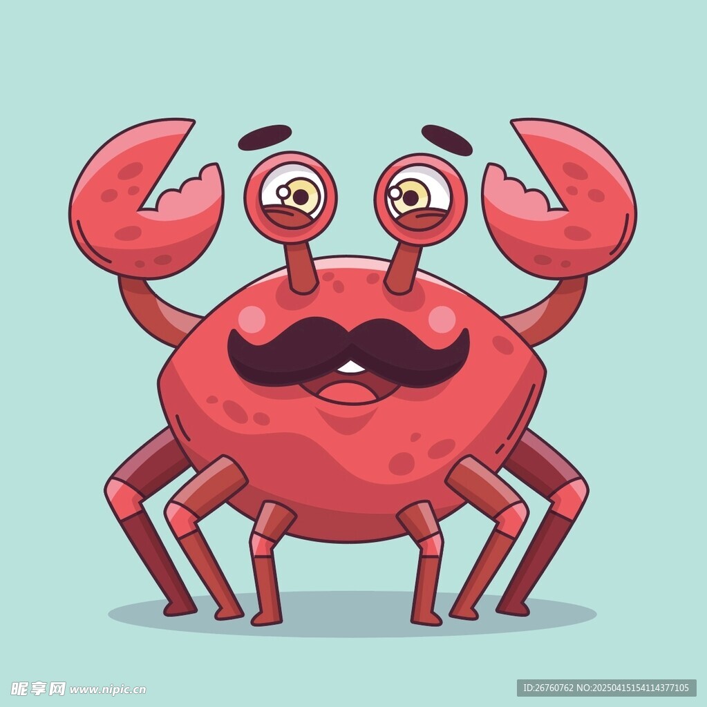 螃蟹插画