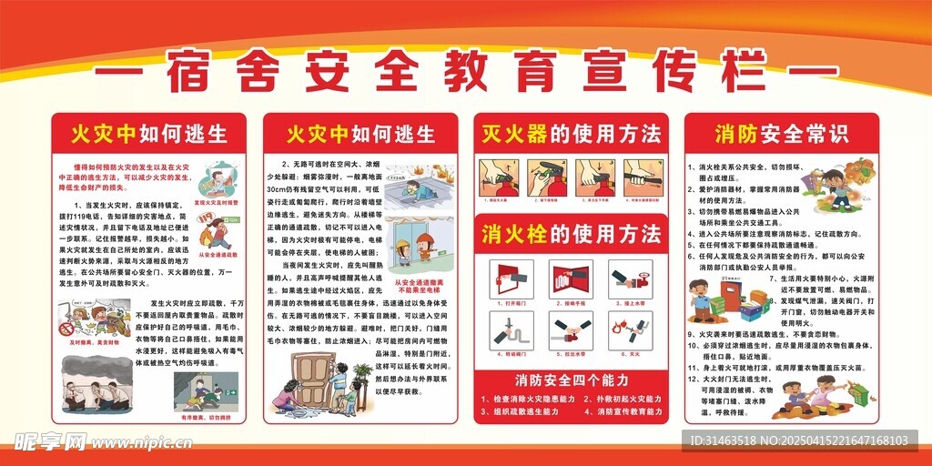 宿舍安全教育宣传栏