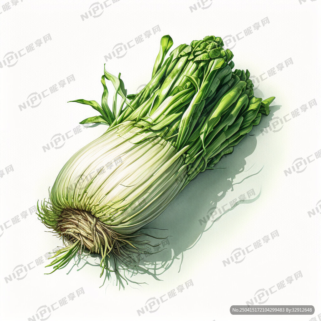 长长的大葱插画