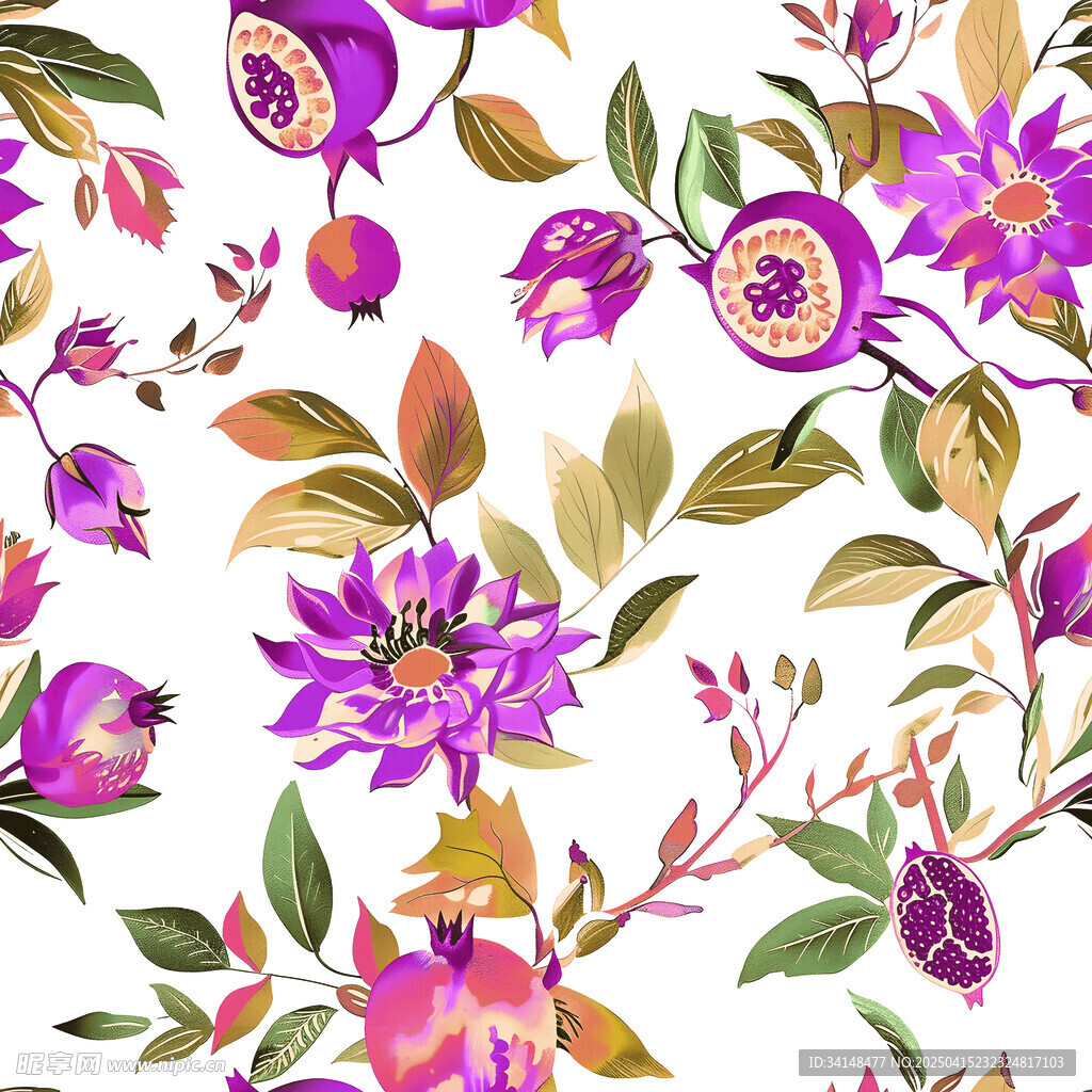 花卉图案 缤纷多彩花朵
