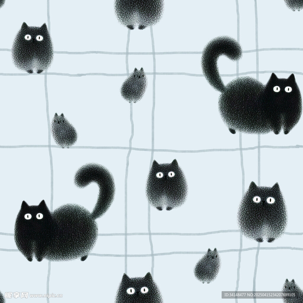 猫咪与老鼠的趣味图案