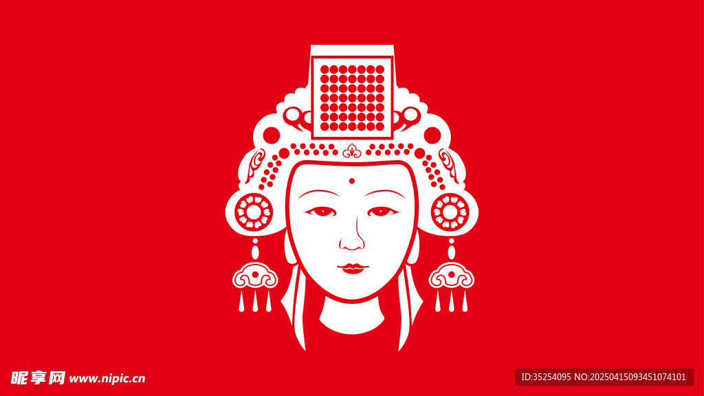 妈祖形象简笔画剪影