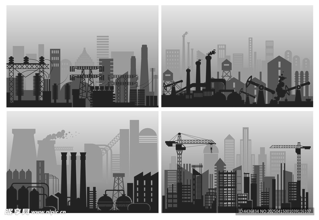 工业建筑插画