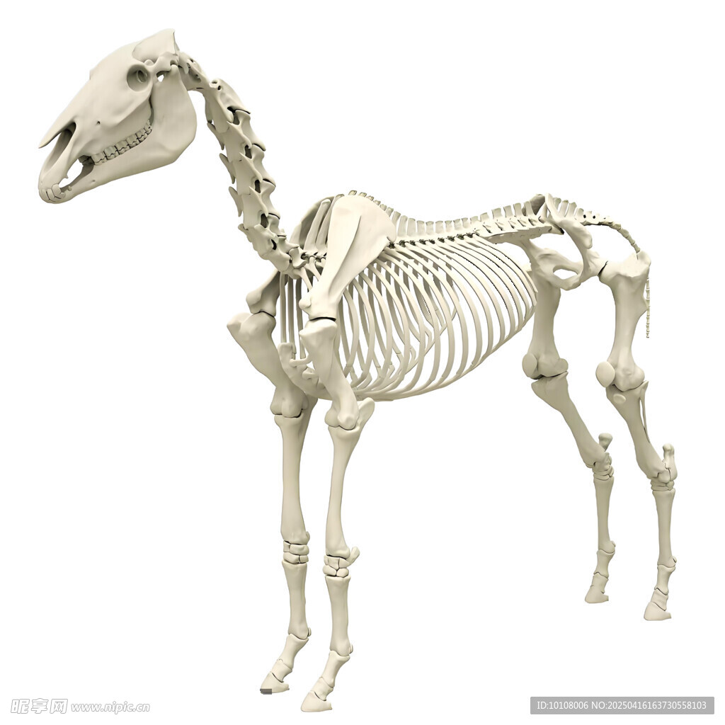 现代马骨骼免扣PNG