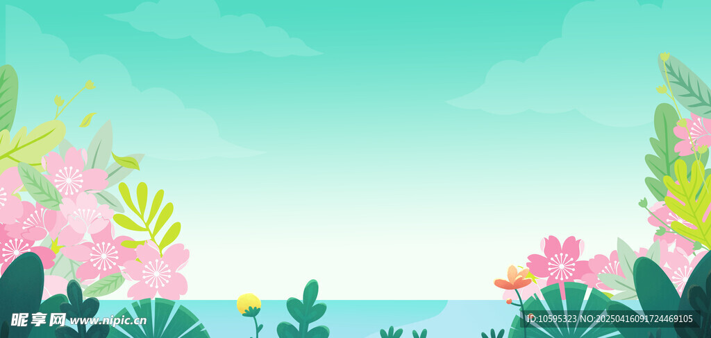 春日花草背景