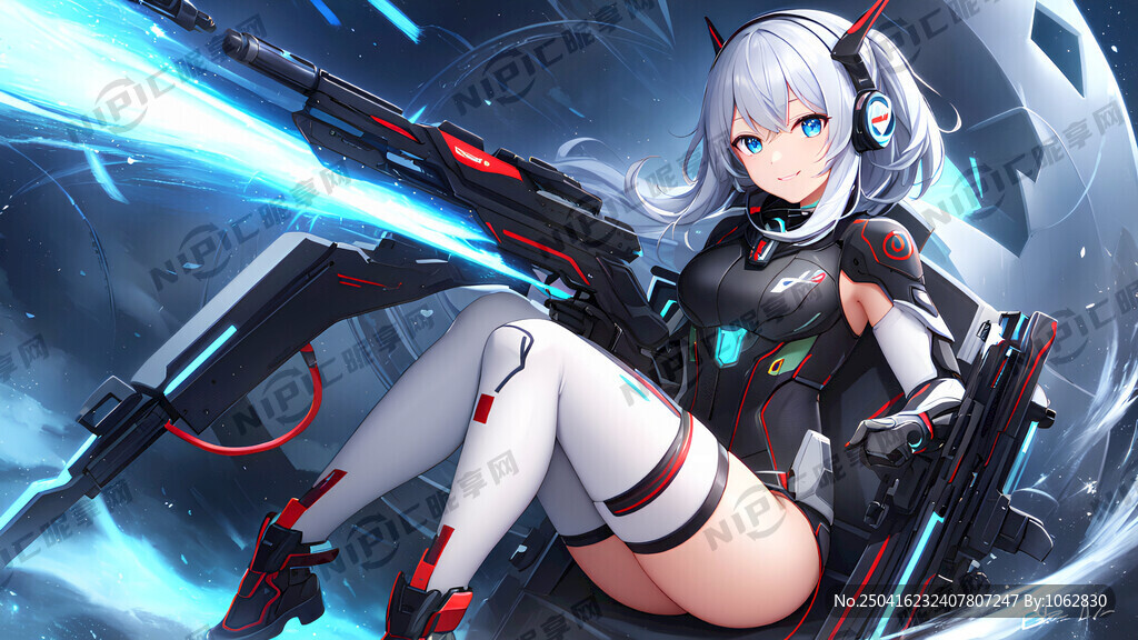 接线员 比心 微笑 二次元