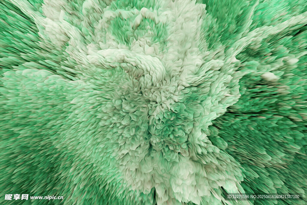 绿色水花特效画面