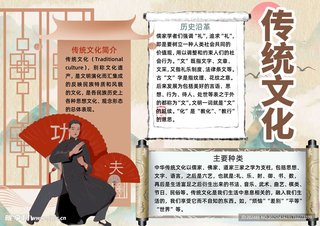 中国风传统文化小报手抄报