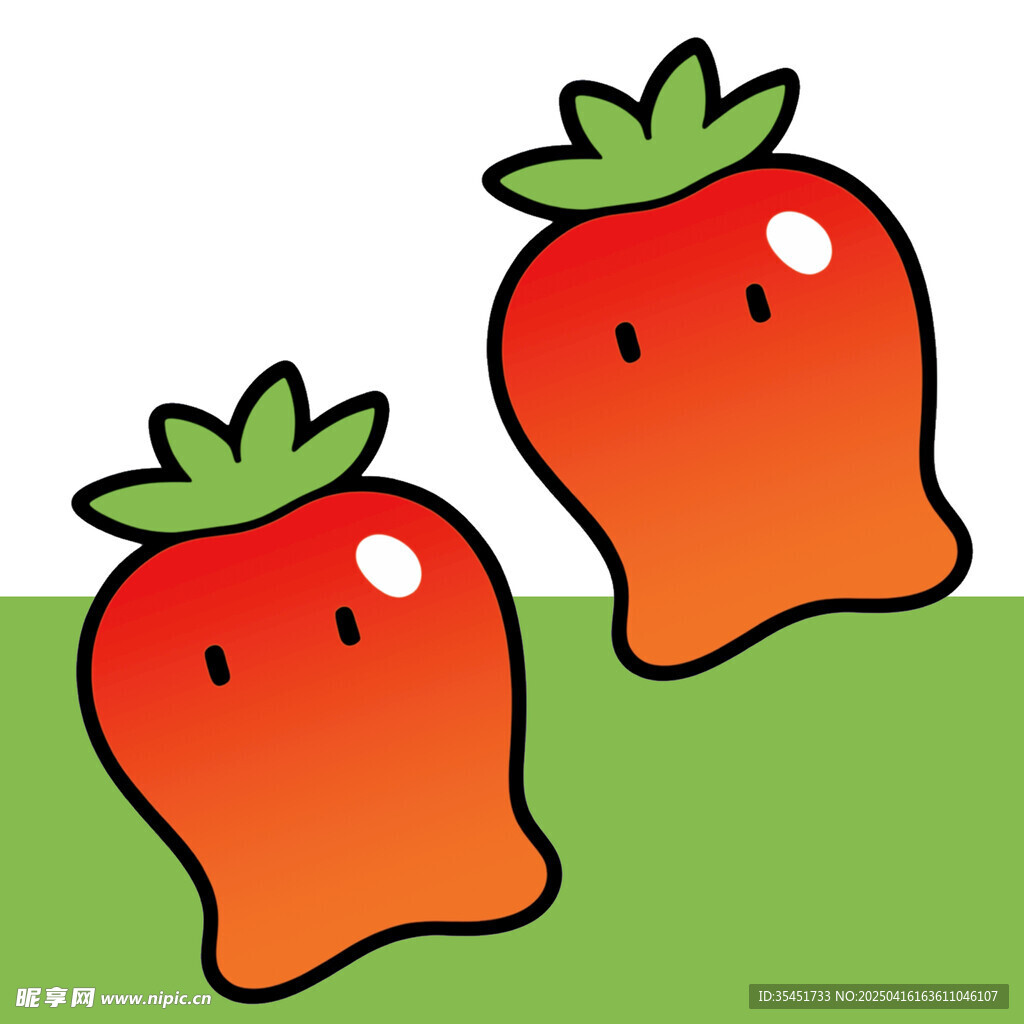 手绘卡通创意红椒