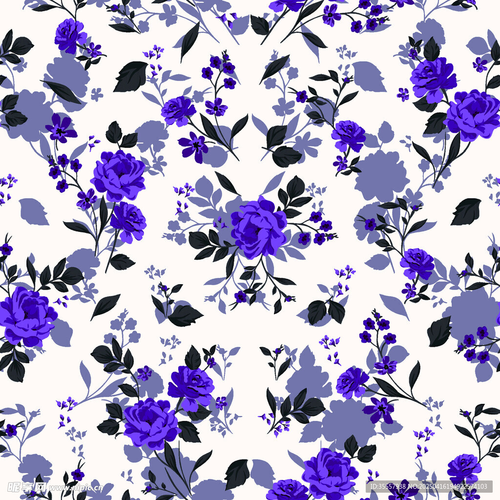 紫色乱花