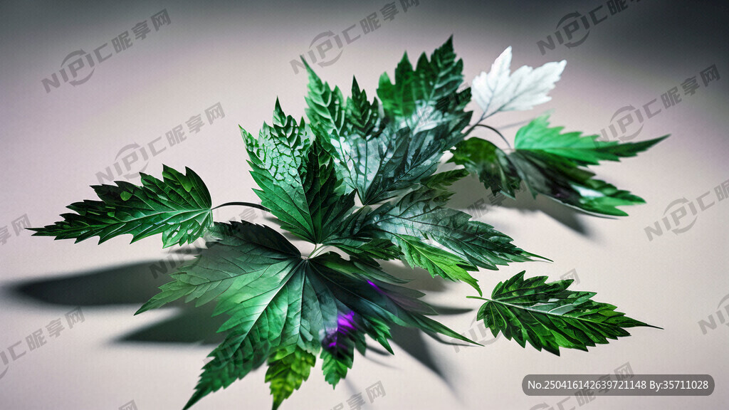 罗布麻叶 透明感 全息色