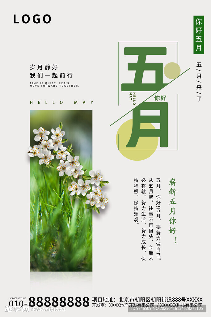 五月你好海报