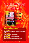 下店上宅火灾消防海报